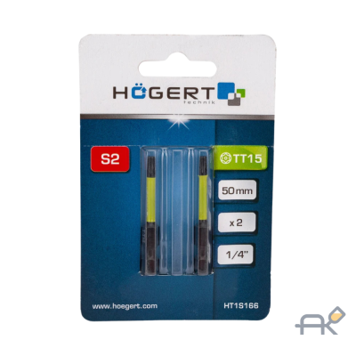 Бита ударная Torx TT15 50мм 2 шт. HOEGERT (HT1S166)